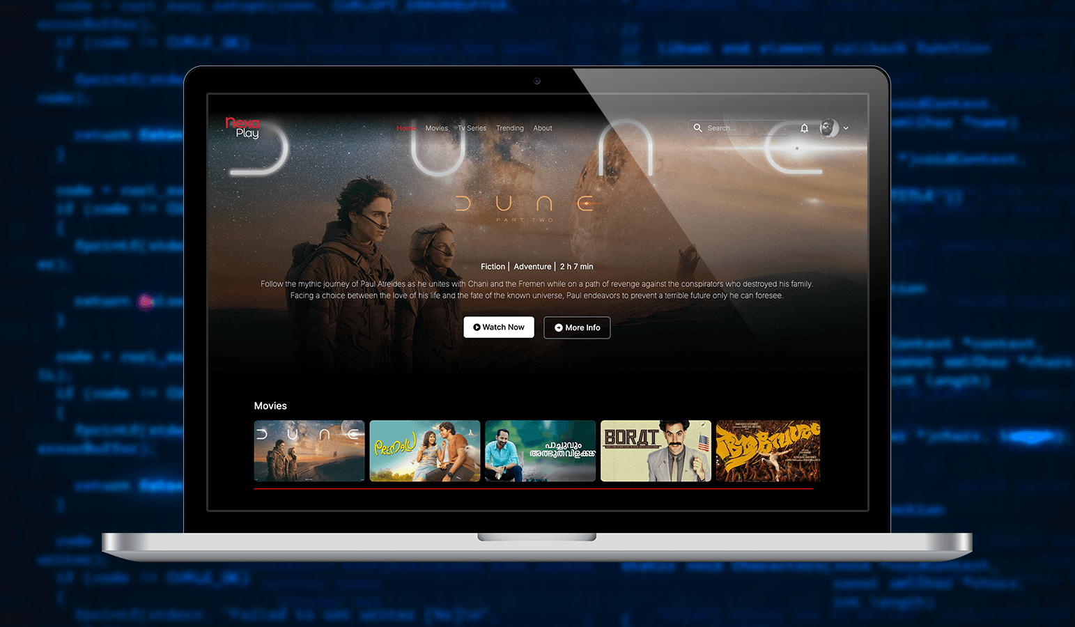 NexaPlay | OTT Streaming Platform (Learning Project) project image
